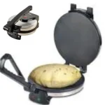 Miyako Electric Roti Maker RM-292 Black And Silver Brand: Miyako Model: RM-292 Making Roti is very easy and comfortable Width: Inches in Diameter Chapati Roti Maker Cool-touch Handle Slim body for compact storage Nonstick coated plate