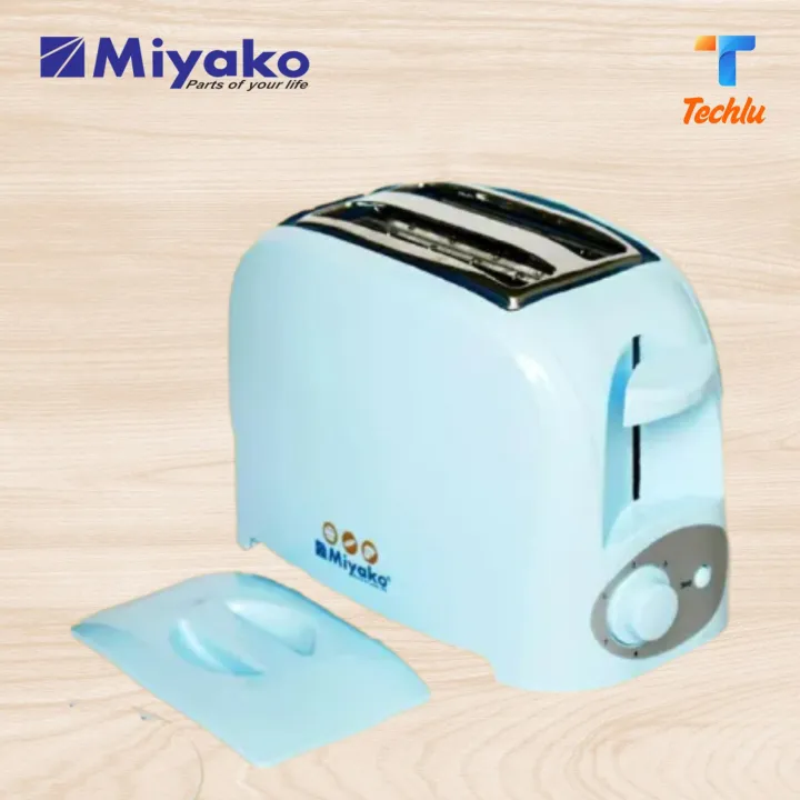 Miyako Electric Bread Toaster with Lid 2 Slice KT-6001 (Blue)