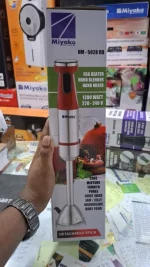 Miyako Electric Hand Blender 1200 watt • Brand: Miyako • Model: HM-5028 • Power: 1200 watt • Comfortable Handling • Two Speeds • Various Food • Unique Blend System • Super Fine Processing • Detachable Rod • Low Noise • Premium European Quality • 1 year warranty • Cash on home delivery