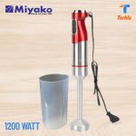 Miyako Electric Hand Blender 1200 watt • Brand: Miyako • Model: HM-5028 • Power: 1200 watt • Comfortable Handling • Two Speeds • Various Food • Unique Blend System • Super Fine Processing • Detachable Rod • Low Noise • Premium European Quality • 1 year warranty • Cash on home delivery