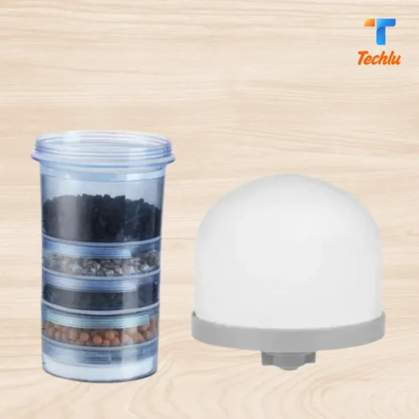 Product details of 5-Stage Replacement Carbon Mineral Filter Cartridges + Ceramic Dome for Countertops and Water Coolers CERAMIC FILTER SILVER ACTIVATED CARBON SILICA SANDS Size: 7.5 X 8.5 X 14.5cm Diameter: fit to 8.5cm Weight: 572.8g Ceramic Dome Replacement Water Filter The Ceramic Filter has a pore diameter of 0.2 micron while inorganic compounds range from 0.3 to 1.0 micron in size. Pore diameter of 0.2~0.5 microns, most bacteria is 0.5 microns or larger Traps and filters dirt, contaminants and bacteria Removes impurities and volatile organic chemicals such as pesticides and herbides Made of highly compressed ceramic diatomaceous substances Allows you to enjoy clean water Life time: About 6 months. Best purification up to 5000L (+-) Colour White