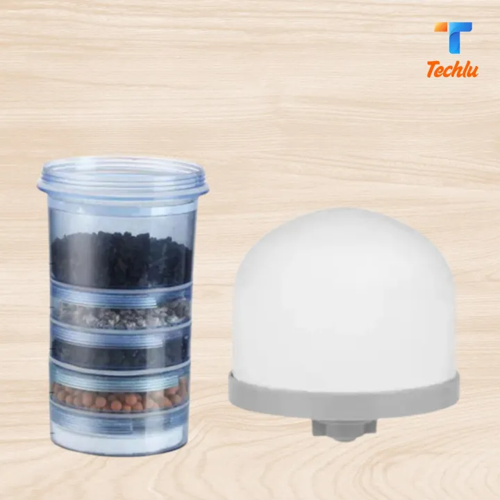 Product details of 5-Stage Replacement Carbon Mineral Filter Cartridges + Ceramic Dome for Countertops and Water Coolers CERAMIC FILTER SILVER ACTIVATED CARBON SILICA SANDS Size: 7.5 X 8.5 X 14.5cm Diameter: fit to 8.5cm Weight: 572.8g Ceramic Dome Replacement Water Filter The Ceramic Filter has a pore diameter of 0.2 micron while inorganic compounds range from 0.3 to 1.0 micron in size. Pore diameter of 0.2~0.5 microns, most bacteria is 0.5 microns or larger Traps and filters dirt, contaminants and bacteria Removes impurities and volatile organic chemicals such as pesticides and herbides Made of highly compressed ceramic diatomaceous substances Allows you to enjoy clean water Life time: About 6 months. Best purification up to 5000L (+-) Colour White