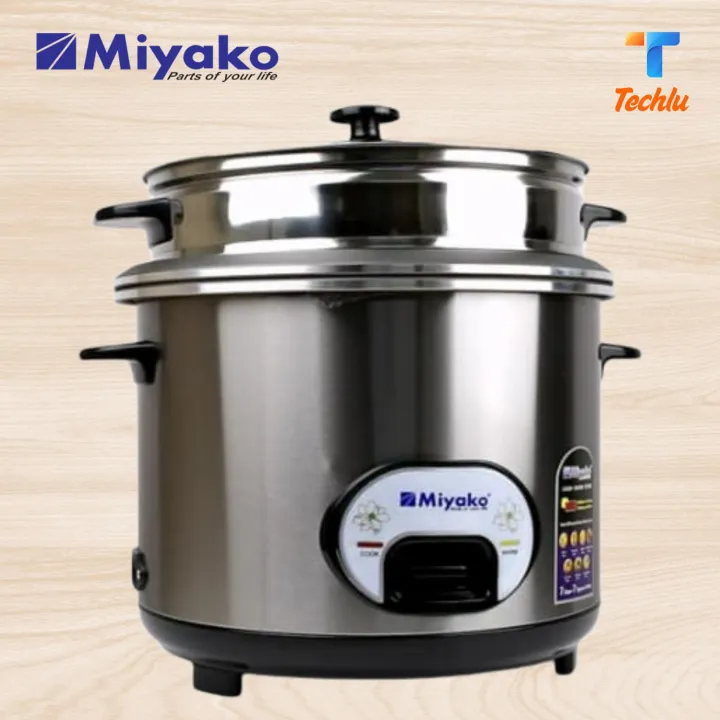 Miyako Double Pot 3 In 1 Non Stick Rice Cooker Mrc-2180 SSNS 2.8 Liter
