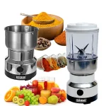 Nima Electric 2 in 1 Blender and Grinder Blending and Grinding Functions Electric Spice Grinder & Juicer Mixing Bowl Material: Plastic Grinder Bowl Capacity: 50g Mixing Bowl Capacity: 500ML Power: 150W Motor: AC (Copper wire coil)