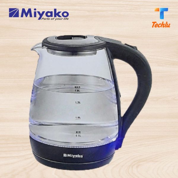 Miyako Automatic Electric Kettle Glass Body 1.8 Ltr MJK-180 Gls
