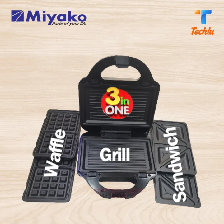 Miyako Big Size 3 In 1 Sandwich Maker with Sandwich Plate, Grill Plate & Waffle Plate SM-826