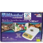 Miyako Kitchen Scale /Small Item Scale Touch Control ACS B3 10 KG Model: ACS-B3 Can weight upto 10 KG Measures in Increment of 1 GM Large & Easy Display Touch Control Stainless Steel Design