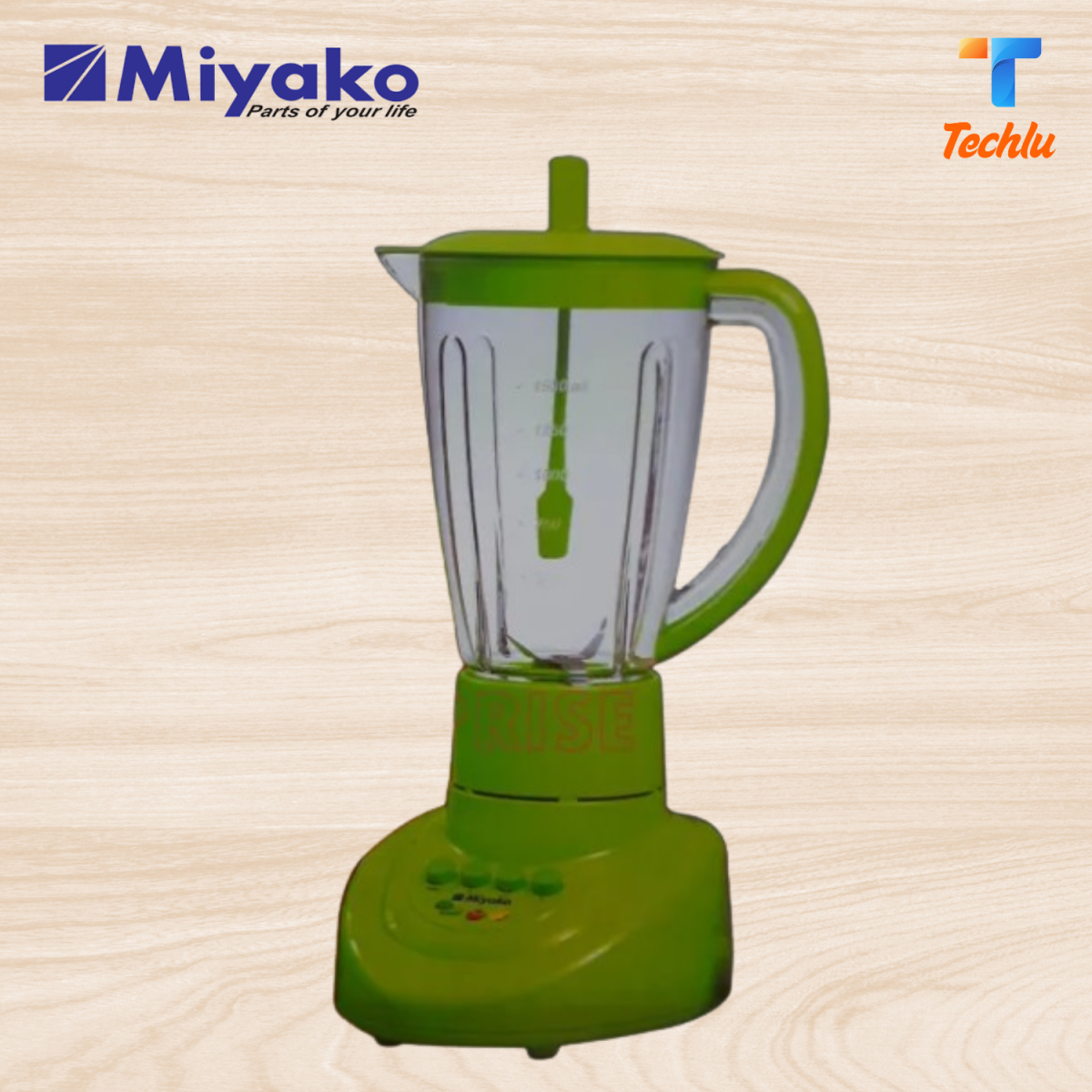 Product details of Miyako Professional Blender Unbreakable Jug 1.5 LTR BL-152 PF-AP-SG (Made in Indonesia) Brand: Miyako Model: BL-152 PF-AP-SG 2 speeds & Pulse Ice Crushing Technology Big Capacity Unbreakable Jug Multi-functional design for blending, grinding, mincing & filter. Various switches with different speeds. Multicolour Safe operation touching point and over-heat protecting system. Detachable parts, easy for cleaning and storing. Voltage: 110~120V/220~240V Strainless steel blade Capacity of blending Jar: 1.5L Power: 350 Watt