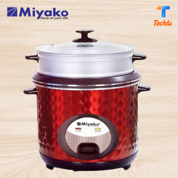 Miyako 3 in 1 Rice Cooke Double Pot r 1.8 LTR ASL-18 HC Model : ASL-18 HC 1.8 LTR Cooking Capacity 50 Watt Keep Warm Non-Stick Coating Aluminium Cooking 2 Pot Inner pot non stick coating inside two layers with Food Grade Automatic Cooking One Touch Button For Easy Control Automatic Keep Warm Function Over-Heat Protector And Energy Saving Power: 800 Watt / 220-240