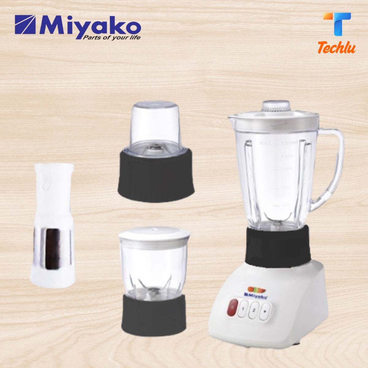 miyako 4 in 1 blender with juicer Filter 400 Watt 408B