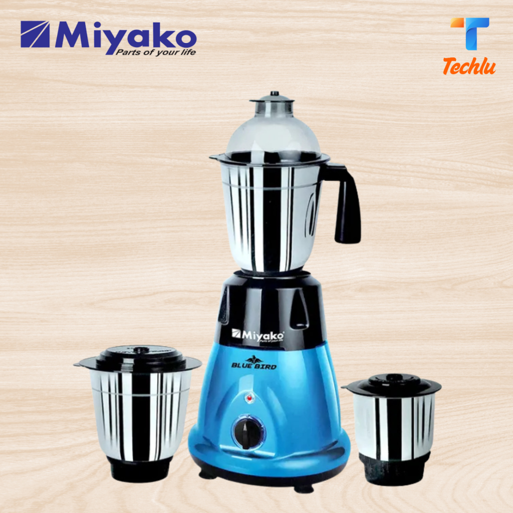 Miyako 3 in 1 Blender & Mixer Grinder Blue Bird 750 watt Made in India